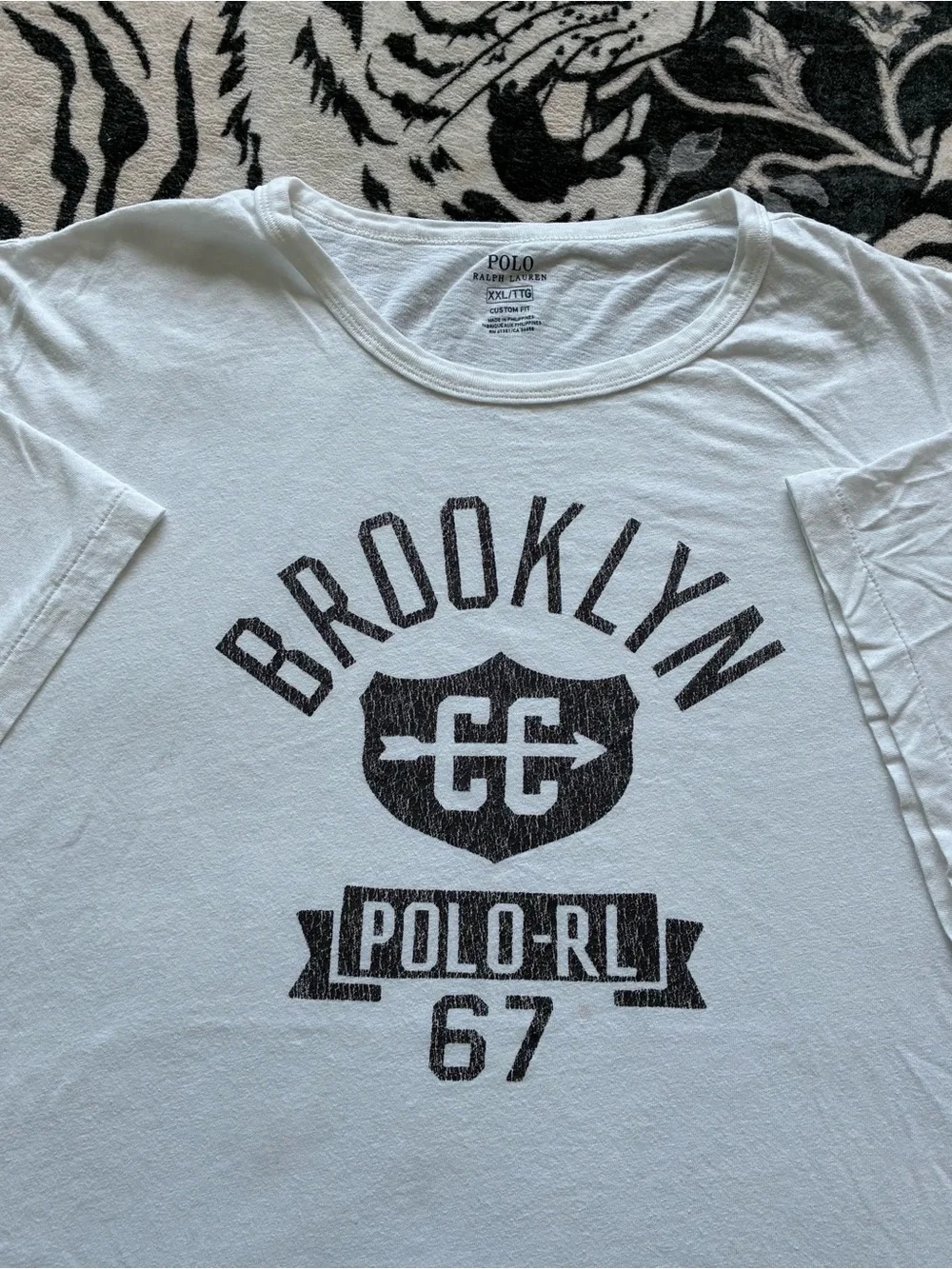 009 - POLO RALPH LAUREN BROOKLYN NEW YORK SPELL OUT T SHIRT